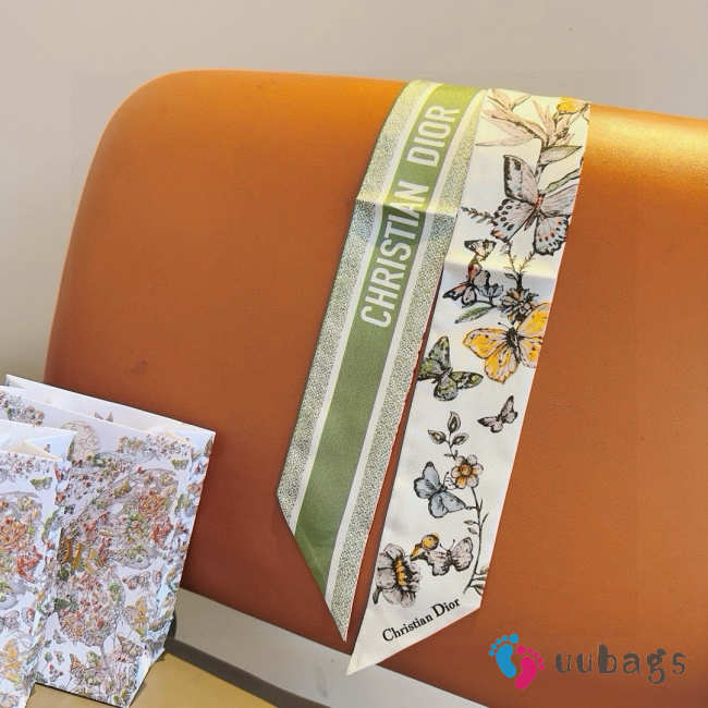 Uubags Dioriviera Toile de Jouy Sauvage Mitzah Scarf In Green - 1