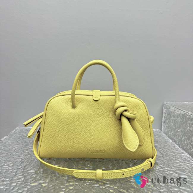 Uubags Jacquemus La Croisiere Small Soft Turismo Light Yellow Bowling Bag 26x16x11cm - 1