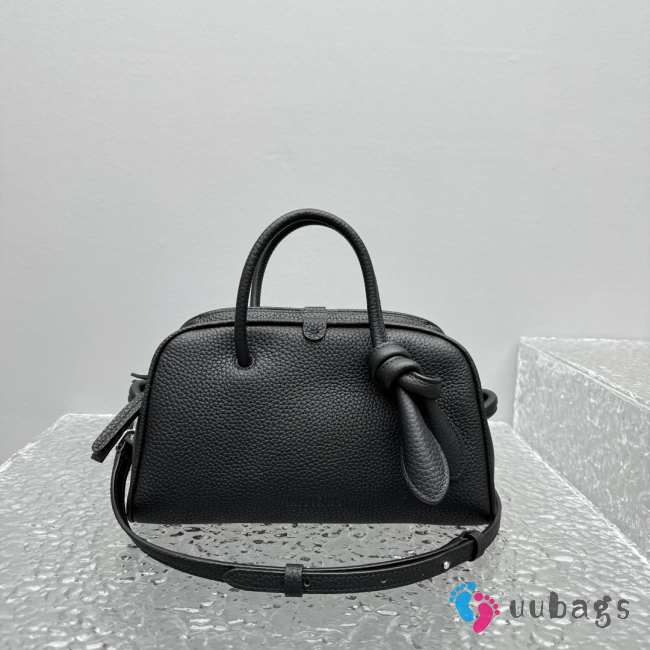 Uubags Jacquemus La Croisiere Small Soft Turismo Black Bowling Bag 26x16x11cm - 1