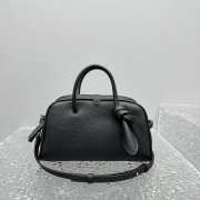 Uubags Jacquemus La Croisiere Small Soft Turismo Black Bowling Bag 26x16x11cm - 1