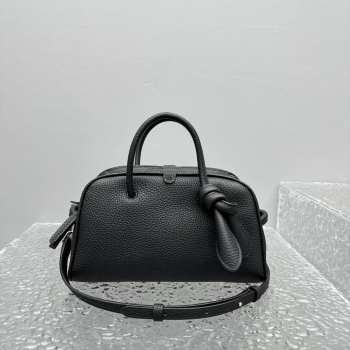 Uubags Jacquemus La Croisiere Small Soft Turismo Black Bowling Bag 26x16x11cm