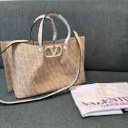 Uubags Valentino Garavani medium V signature raffia tote bag 35x25x17cm - 6
