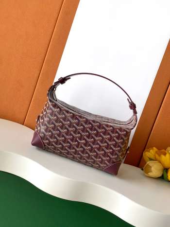Uubags Goyard Toilet Ecrue Bag In Burgundy 23x13x12cm
