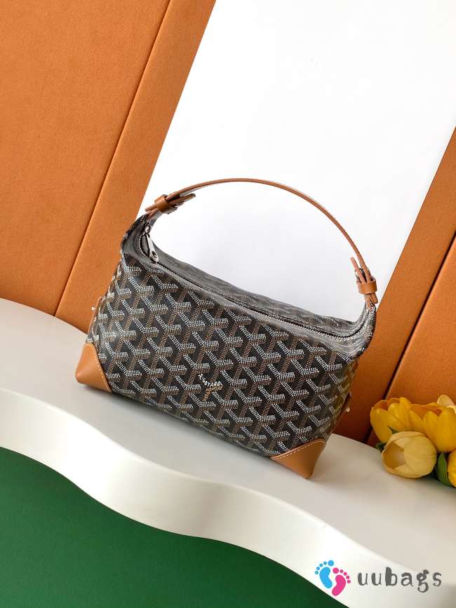 Uubags Goyard Toilet Ecrue Bag In Black/ Tan 23x13x12cm - 1