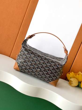 Uubags Goyard Toilet Ecrue Bag In Black/ Tan 23x13x12cm