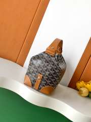 Uubags Goyard Toilet Ecrue Bag In Black/ Tan 23x13x12cm - 5