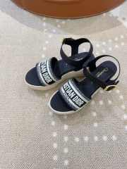 Uubags Dior Dway Wedge Sandal Deep Black Calfskin - 4