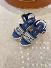 Uubags Dior Dway Wedge Sandal Deep Dark Blue Calfskin - 3