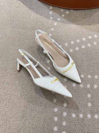 Uubags Dior High Heels Slingback In White 5cm