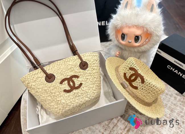 Uubags Set Chanel Straw Bag And Straw Hat  - 1