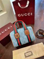 Uubags Gucci Mini Denim GG Supreme Tende Bag In Blue 20.5x13x14cm - 6