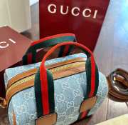 Uubags Gucci Mini Denim GG Supreme Tende Bag In Blue 20.5x13x14cm - 5