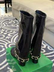 Uubags Chanel High Boots Sheepskin & Grosgrain In Black 5cm - 6