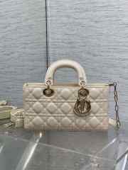 Uubags Dior Lady D-Joy Bag Light Beige Lambskin M0613 26x6x14cm - 1