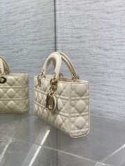 Uubags Dior Lady D-Joy Bag Light Beige Lambskin M0613 26x6x14cm - 4
