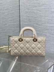 Uubags Dior Lady D-Joy Bag Light Beige Lambskin M0613 26x6x14cm - 6