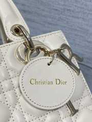 Uubags Small Lady Dior My ABCDior Bag Light Ivory Cannage Lambskin 20x18x8cm  - 6