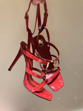 Uubags YSL high heel sandals in red 10.5cm 