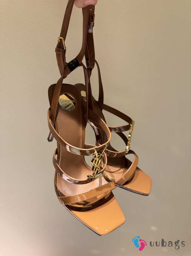 Uubags YSL high heel sandals in brown 10.5cm - 1