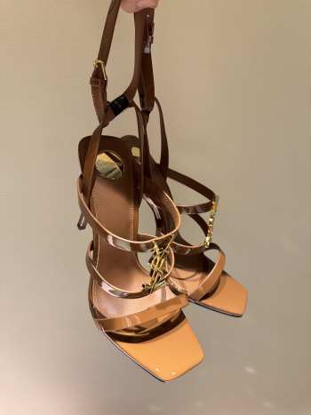 Uubags YSL high heel sandals in brown 10.5cm