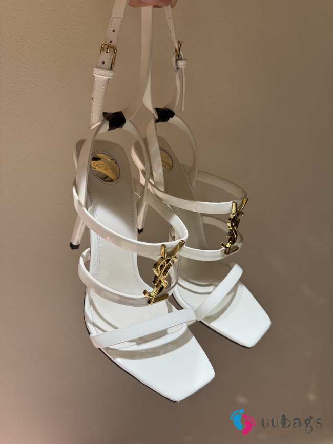 Uubags YSL high heel sandals in white 10.5cm - 1