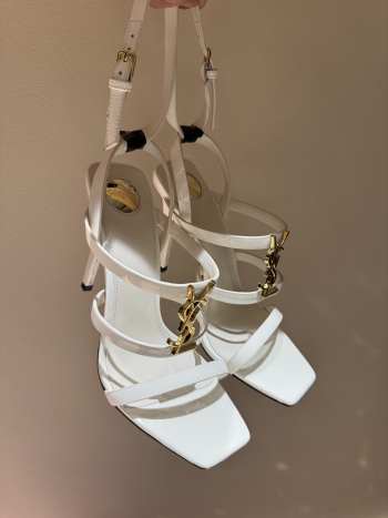 Uubags YSL high heel sandals in white 10.5cm