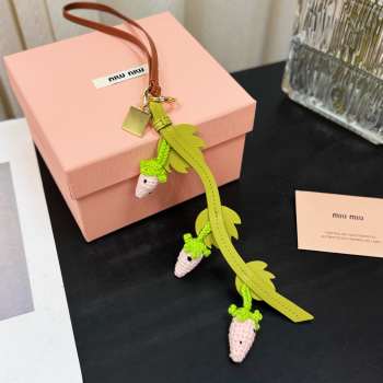 Uubags Miu Miu Handmade Knitted Keychain 
