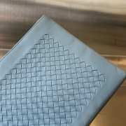 Uubags Bottega Veneta leather clutch bag in blue 30x20cm - 2