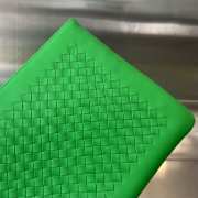 Uubags Bottega Veneta leather clutch bag in green 30x20cm - 4