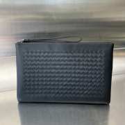 Uubags Bottega Veneta leather clutch bag in black 30x20cm - 1