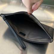 Uubags Bottega Veneta leather clutch bag in black 30x20cm - 4