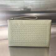 Uubags Bottega Veneta leather clutch bag in travertine 30x20cm - 1