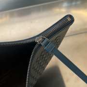 Uubags Bottega Veneta leather clutch bag in base blue 30x20cm - 6