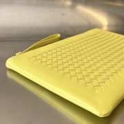 Uubags Bottega Veneta leather clutch bag in yellow 30x20cm - 5