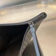 Uubags Bottega Veneta leather clutch bag in grey 30x20cm - 6
