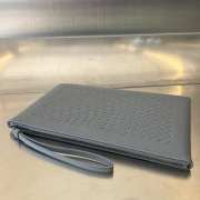 Uubags Bottega Veneta leather clutch bag in grey 30x20cm - 5