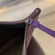 Uubags Bottega Veneta leather clutch bag in purple 30x20cm - 5