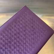 Uubags Bottega Veneta leather clutch bag in purple 30x20cm - 2