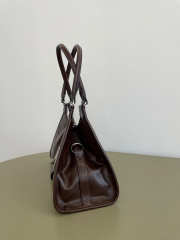 Uubags Prada medium leather tote bag in dark brown 32x15x21cm - 4
