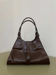 Uubags Prada large leather tote bag in dark brown 40x20x30cm - 6