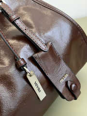 Uubags Prada large leather tote bag in dark brown 40x20x30cm - 2