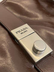 Uubags Prada large leather tote bag in dark brown 40x20x30cm - 4