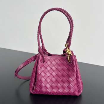 Uubags Bottega Veneta Parachute intrecciato leather bag in cinnabar 21x17x16.5cm