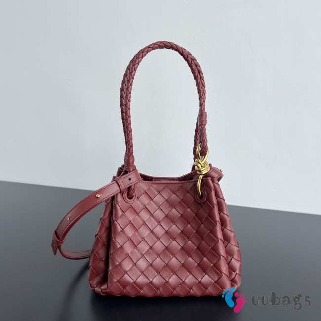 Uubags Bottega Veneta Parachute intrecciato leather bag in sapele 21x17x16.5cm - 1