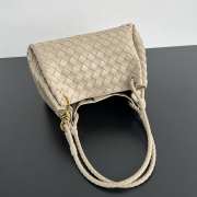 Uubags Bottega Veneta Parachute intrecciato leather bag in ecru 29.5x18.5x17.5cm - 2