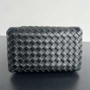 Uubags Bottega Veneta Parachute intrecciato leather bag in black 29.5x18.5x17.5cm - 5