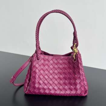 Uubags Bottega Veneta Parachute intrecciato leather bag in cinnabar 29.5x18.5x17.5cm