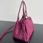 Uubags Bottega Veneta Parachute intrecciato leather bag in cinnabar 29.5x18.5x17.5cm - 6