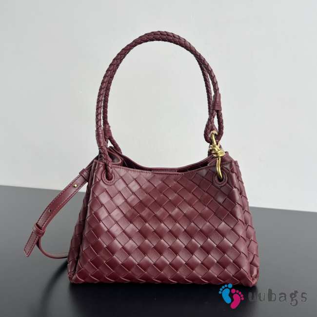 Uubags Bottega Veneta Parachute intrecciato leather bag in sapele 29.5x18.5x17.5cm - 1