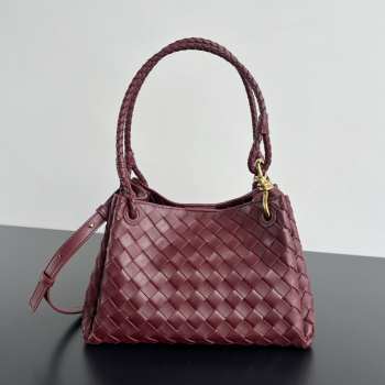 Uubags Bottega Veneta Parachute intrecciato leather bag in sapele 29.5x18.5x17.5cm